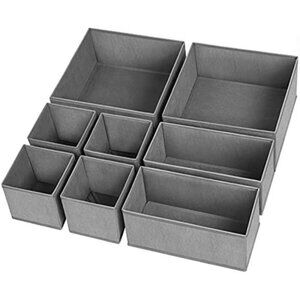 Drawer Organizer Set 8 Pack Closet Storage Foldable Clothes Socks Scarves Ties